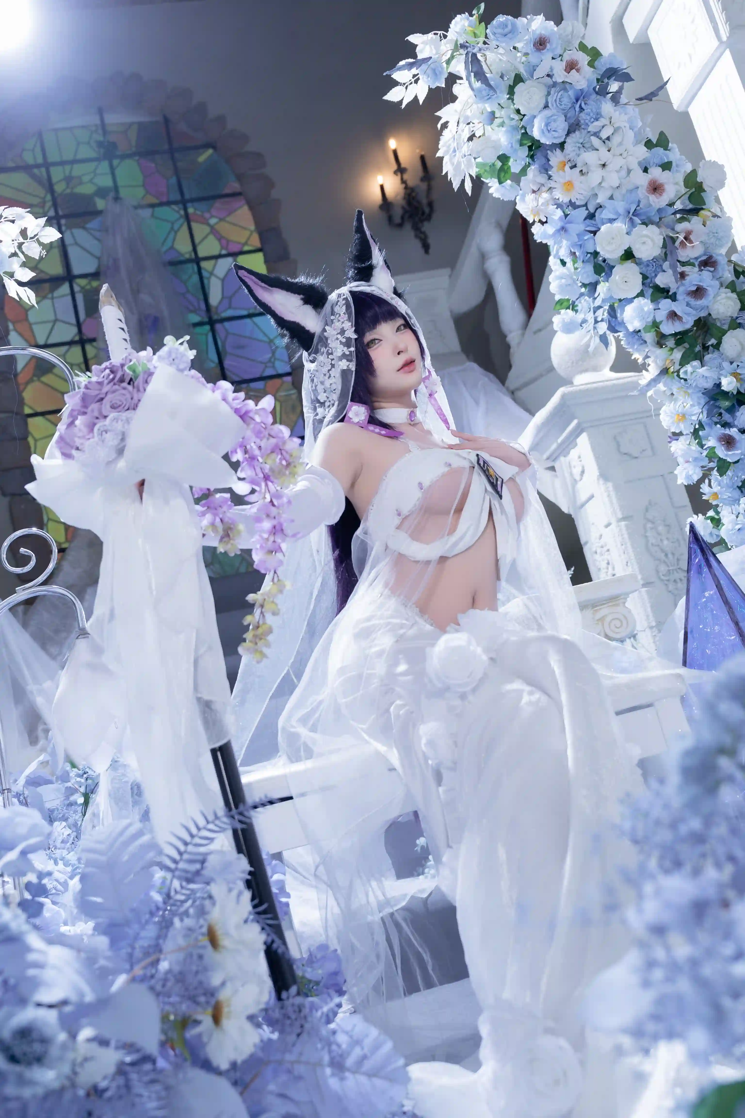 清水由乃 (Qsyn0101) cosplay Musashi Wisteria - Azur Lane (25).webp