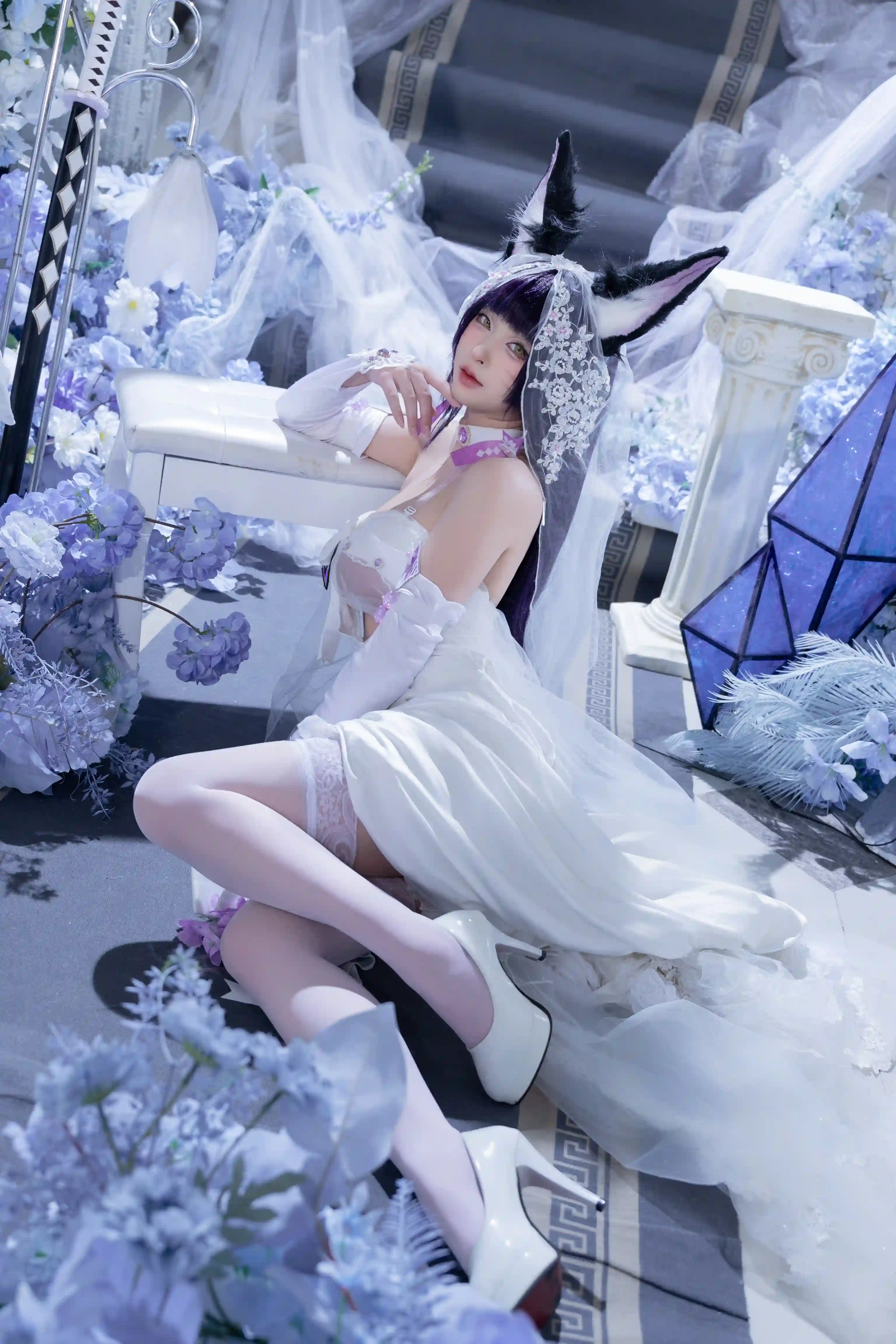 清水由乃 (Qsyn0101) cosplay Musashi Wisteria - Azur Lane (27).webp