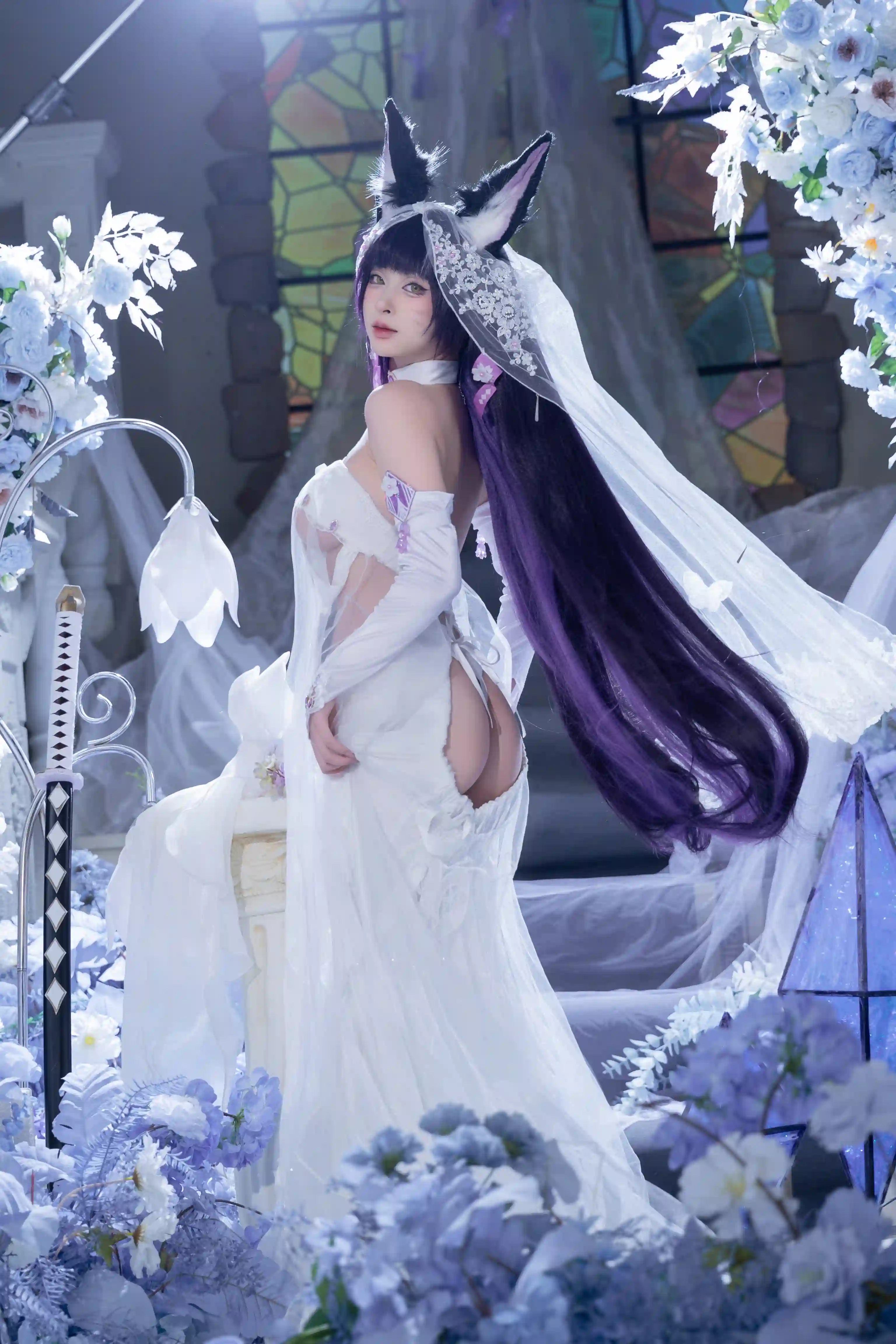 清水由乃 (Qsyn0101) cosplay Musashi Wisteria - Azur Lane (19).webp