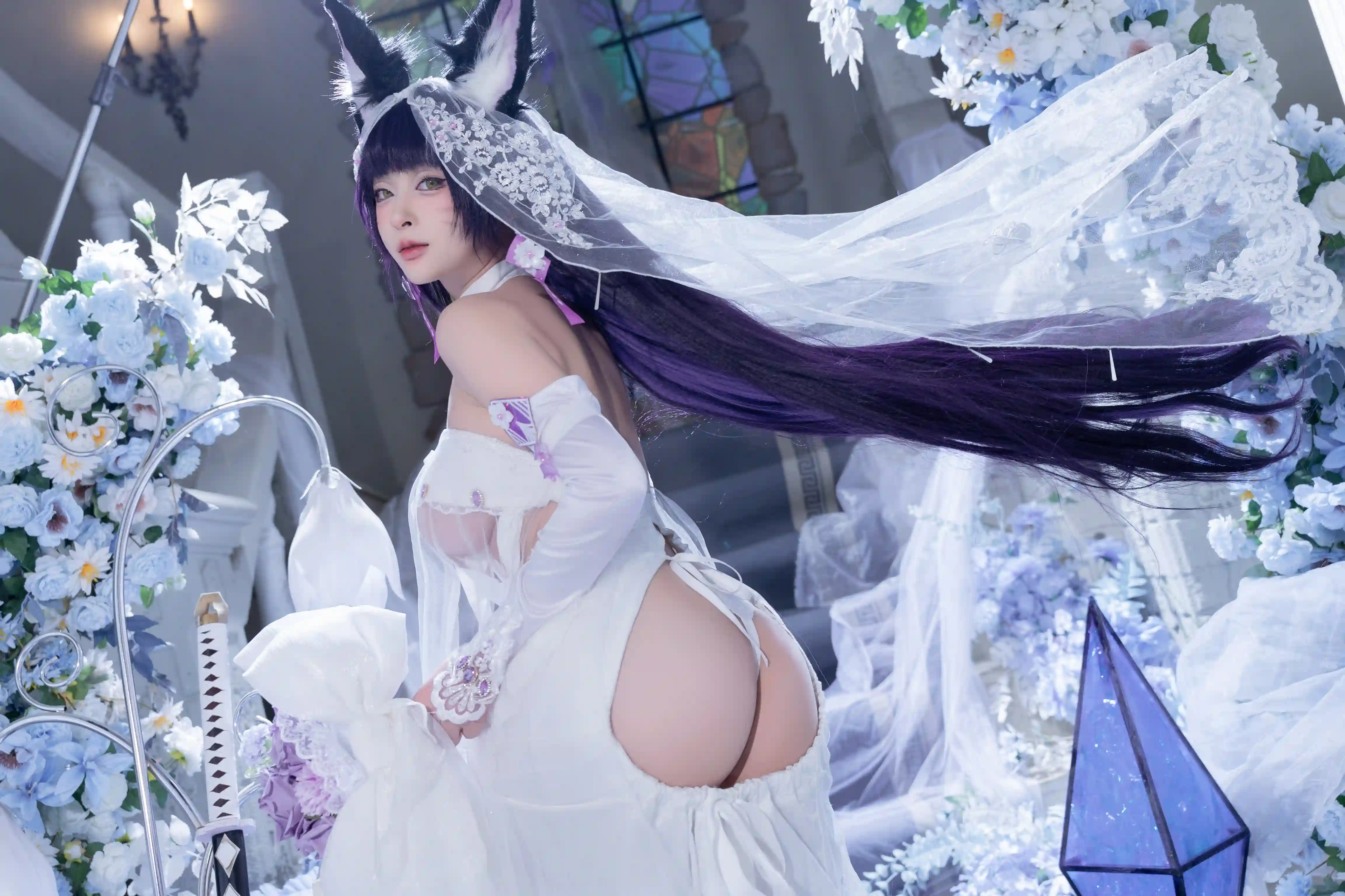 清水由乃 (Qsyn0101) cosplay Musashi Wisteria - Azur Lane (21).webp