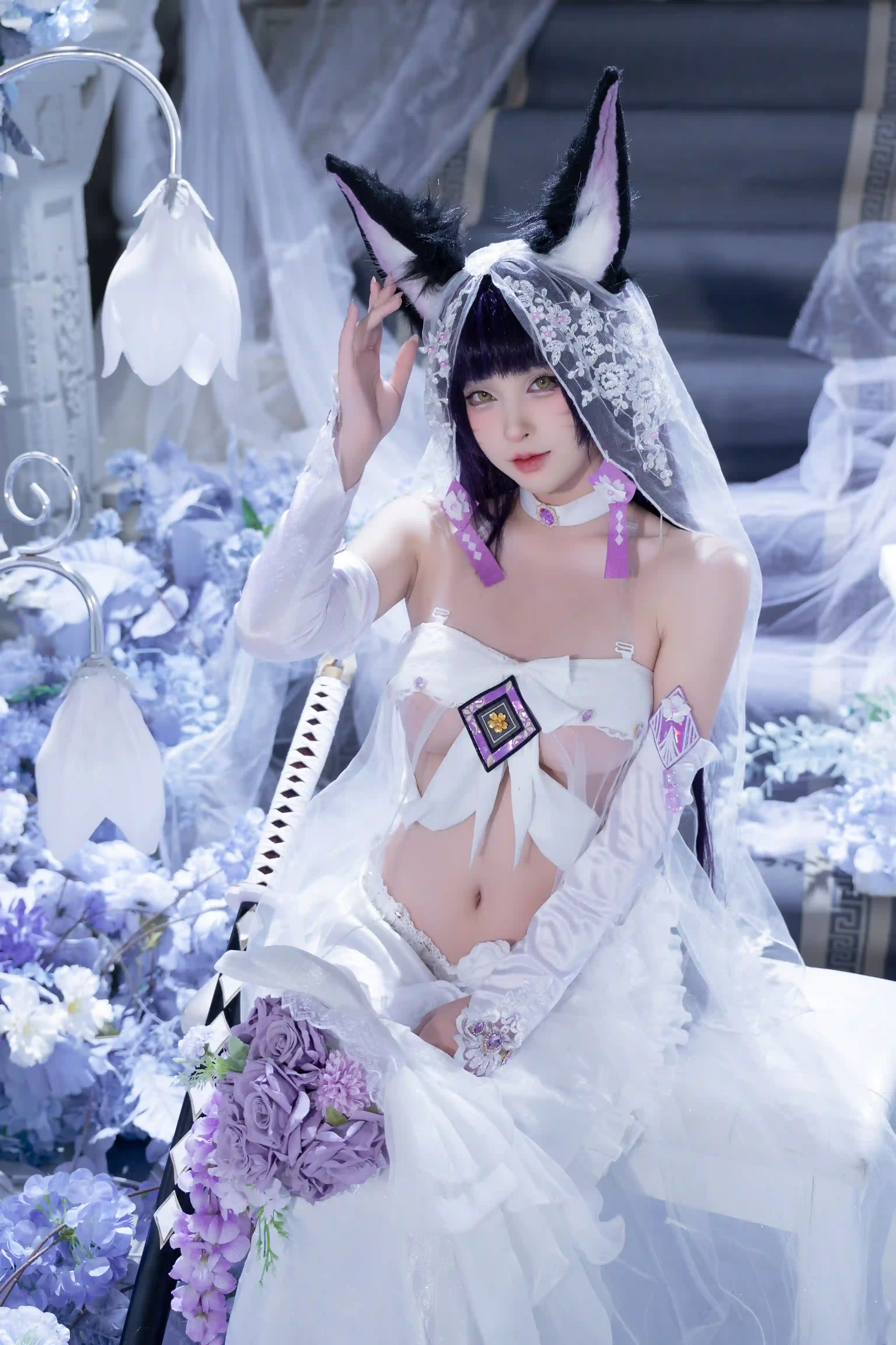 清水由乃 (Qsyn0101) cosplay Musashi Wisteria - Azur Lane (24).webp