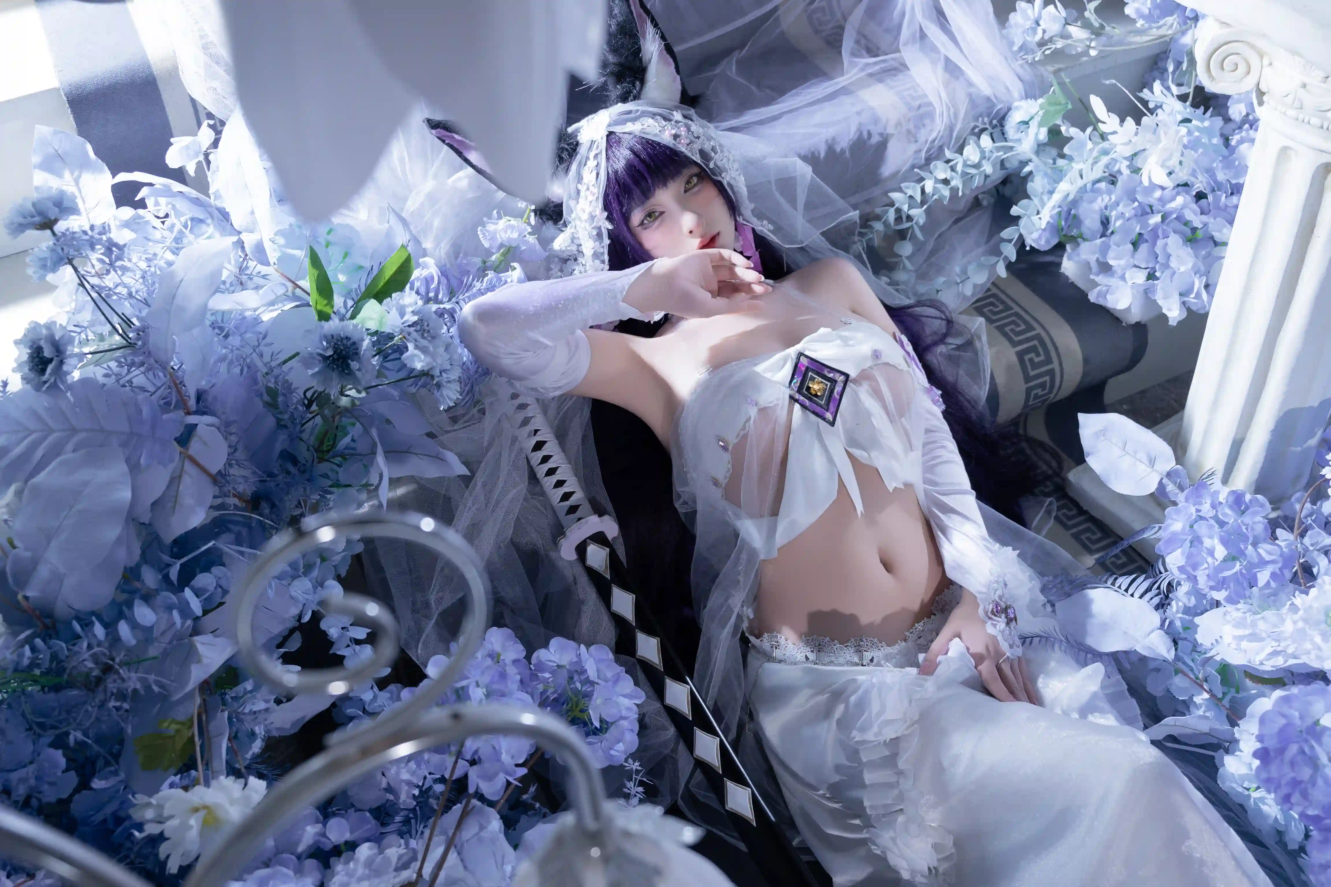 清水由乃 (Qsyn0101) cosplay Musashi Wisteria - Azur Lane (37).webp