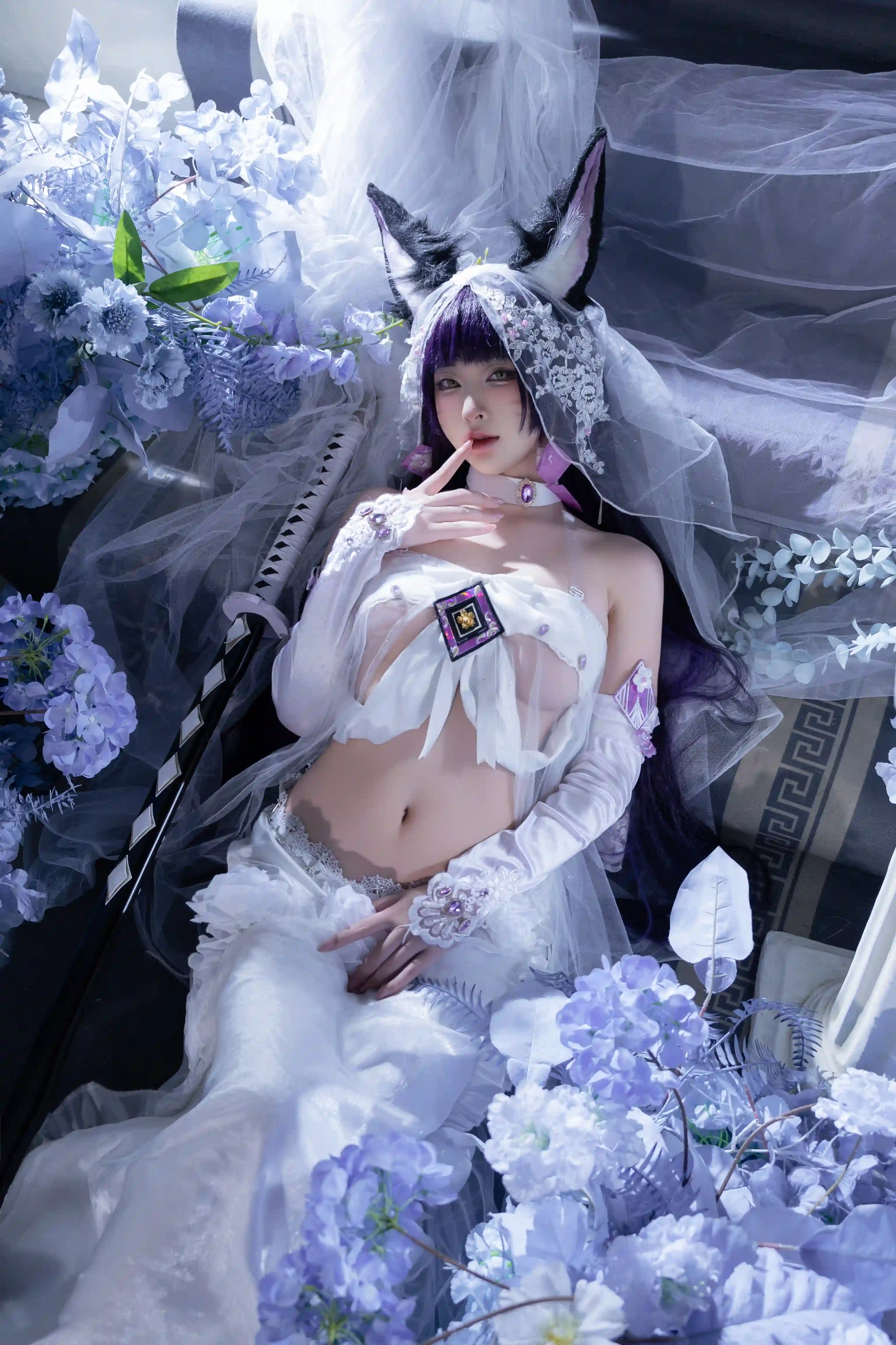 清水由乃 (Qsyn0101) cosplay Musashi Wisteria - Azur Lane (36).webp