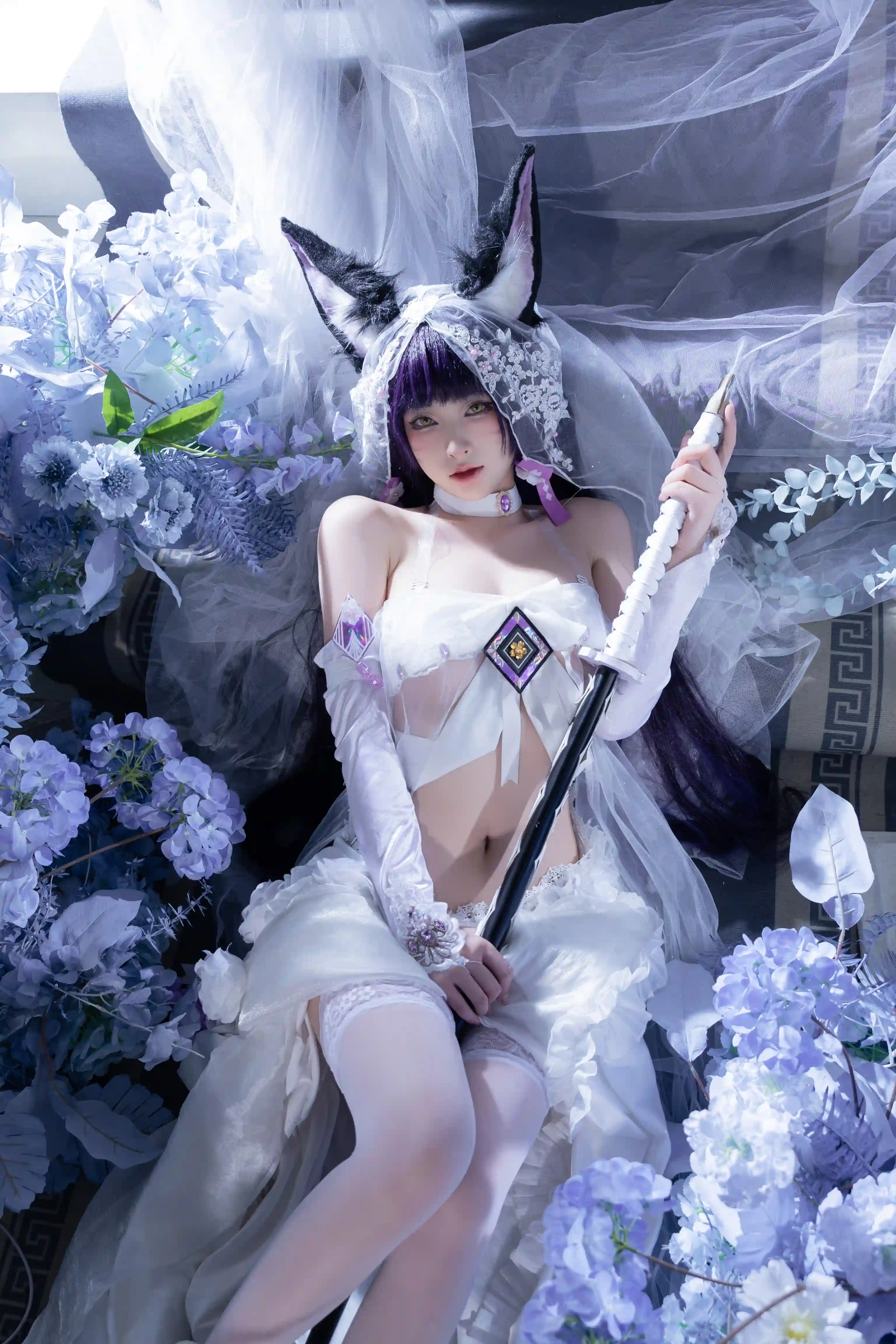 清水由乃 (Qsyn0101) cosplay Musashi Wisteria - Azur Lane (41).webp