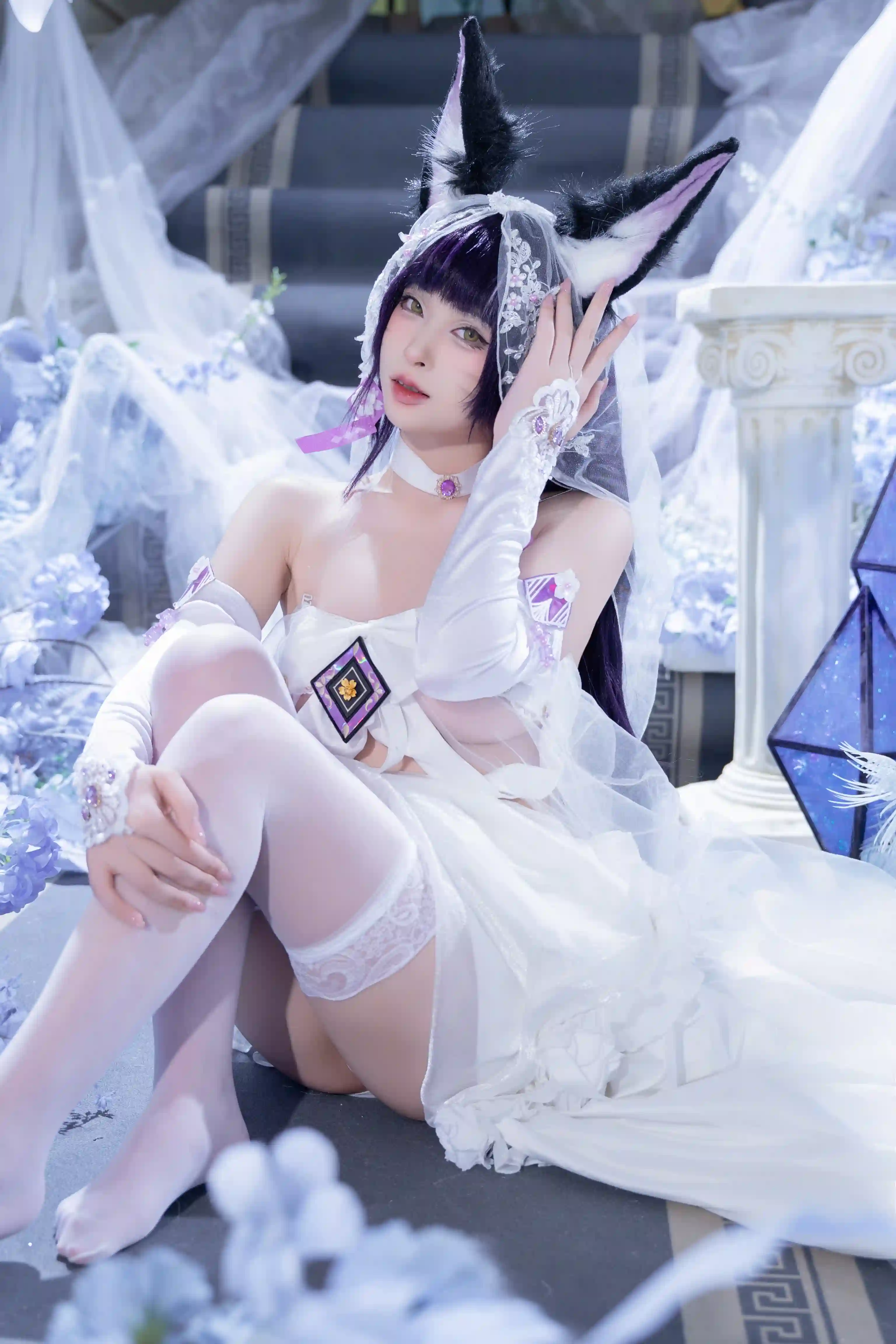 清水由乃 (Qsyn0101) cosplay Musashi Wisteria - Azur Lane (34).webp