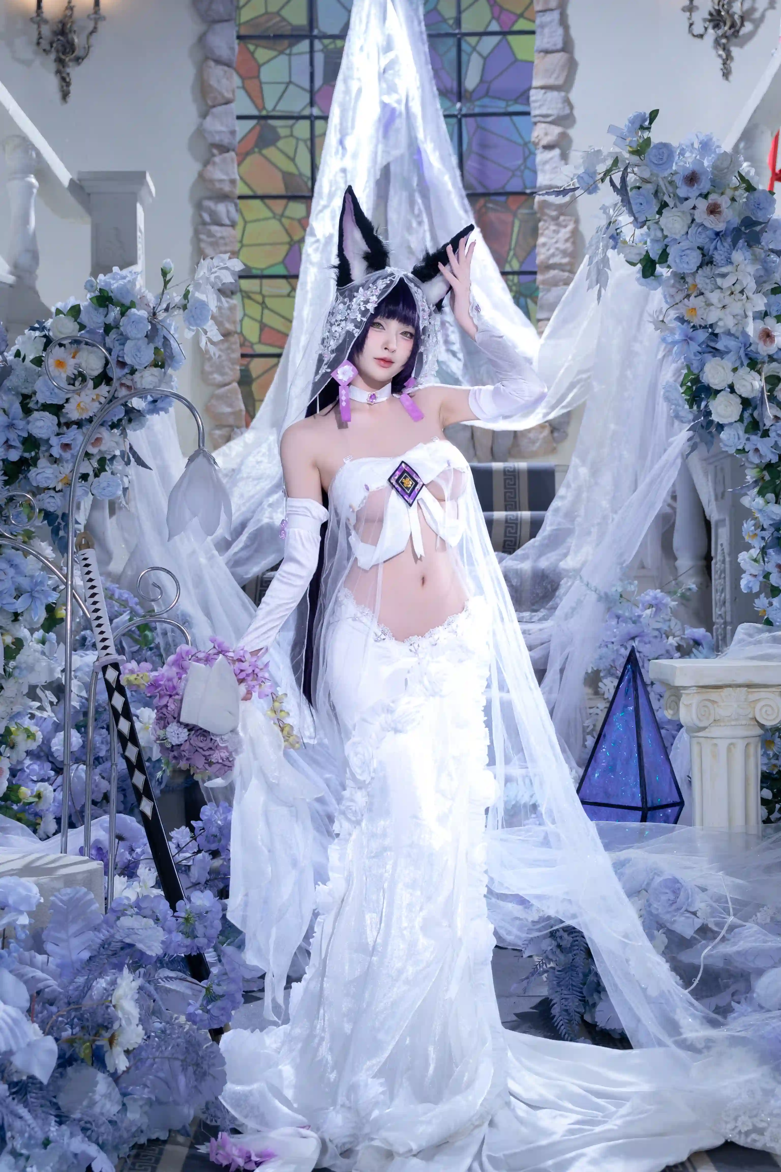 清水由乃 (Qsyn0101) cosplay Musashi Wisteria - Azur Lane (1).webp