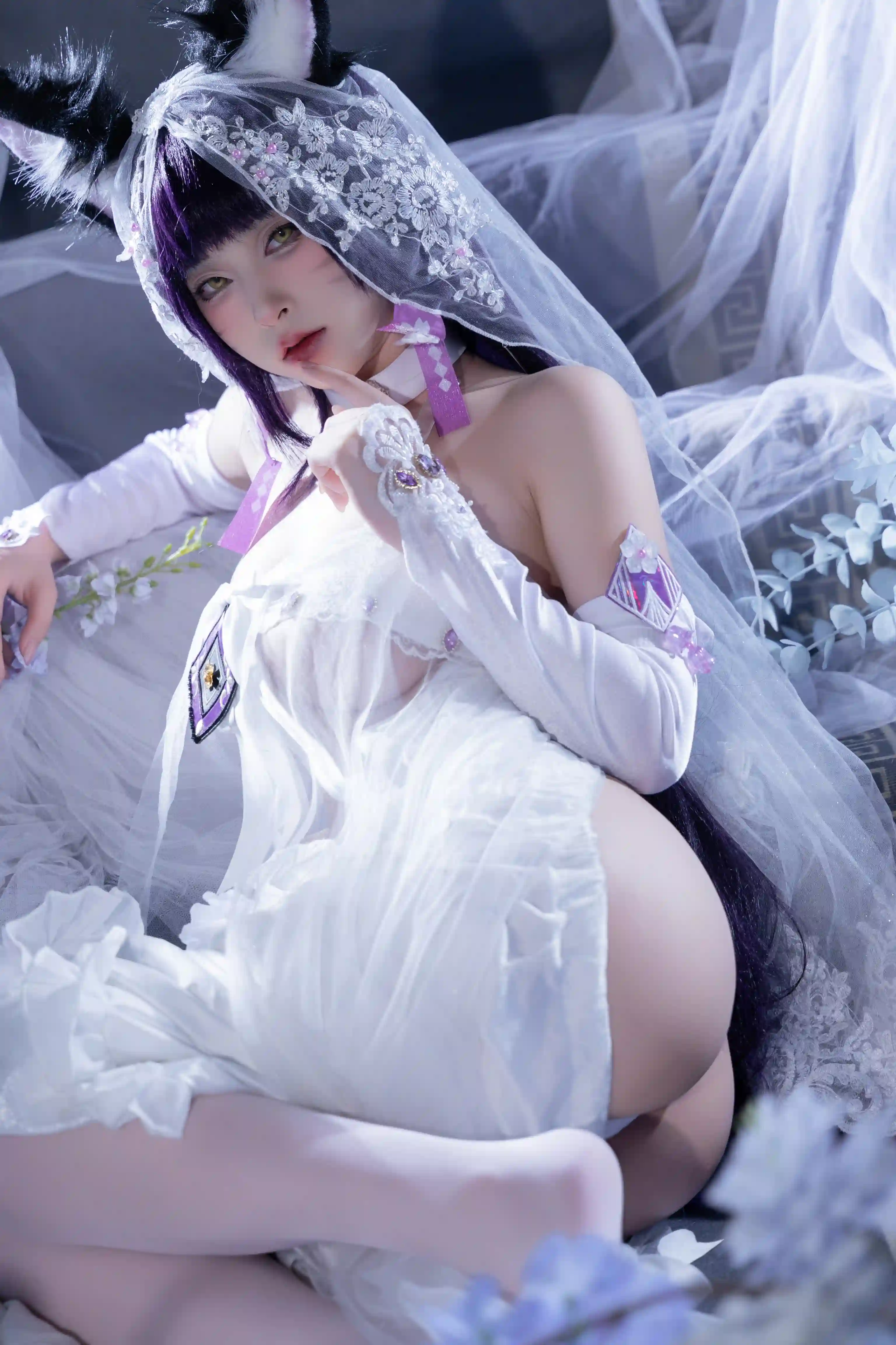 清水由乃 (Qsyn0101) cosplay Musashi Wisteria - Azur Lane (49).webp