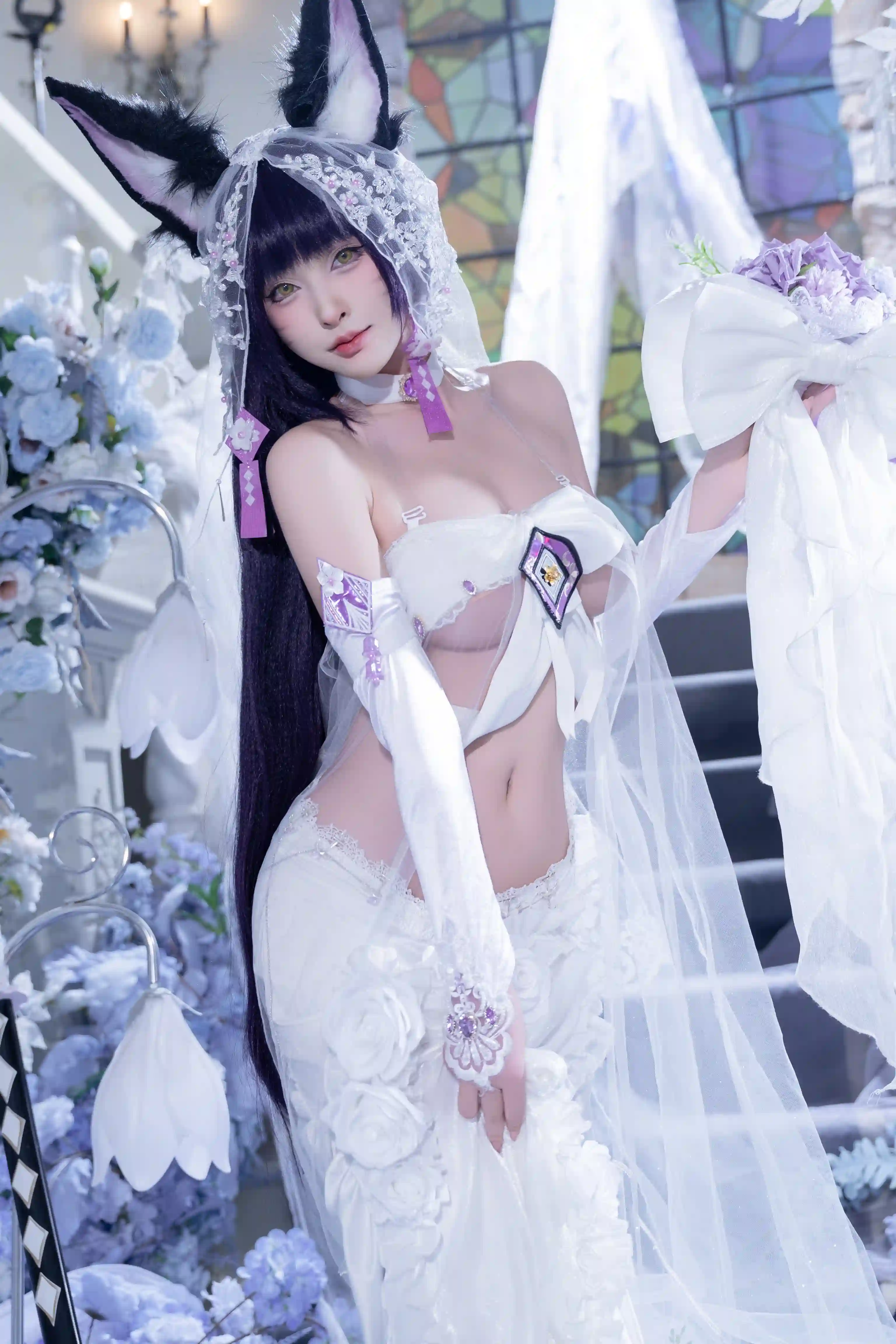 清水由乃 (Qsyn0101) cosplay Musashi Wisteria - Azur Lane (3).webp