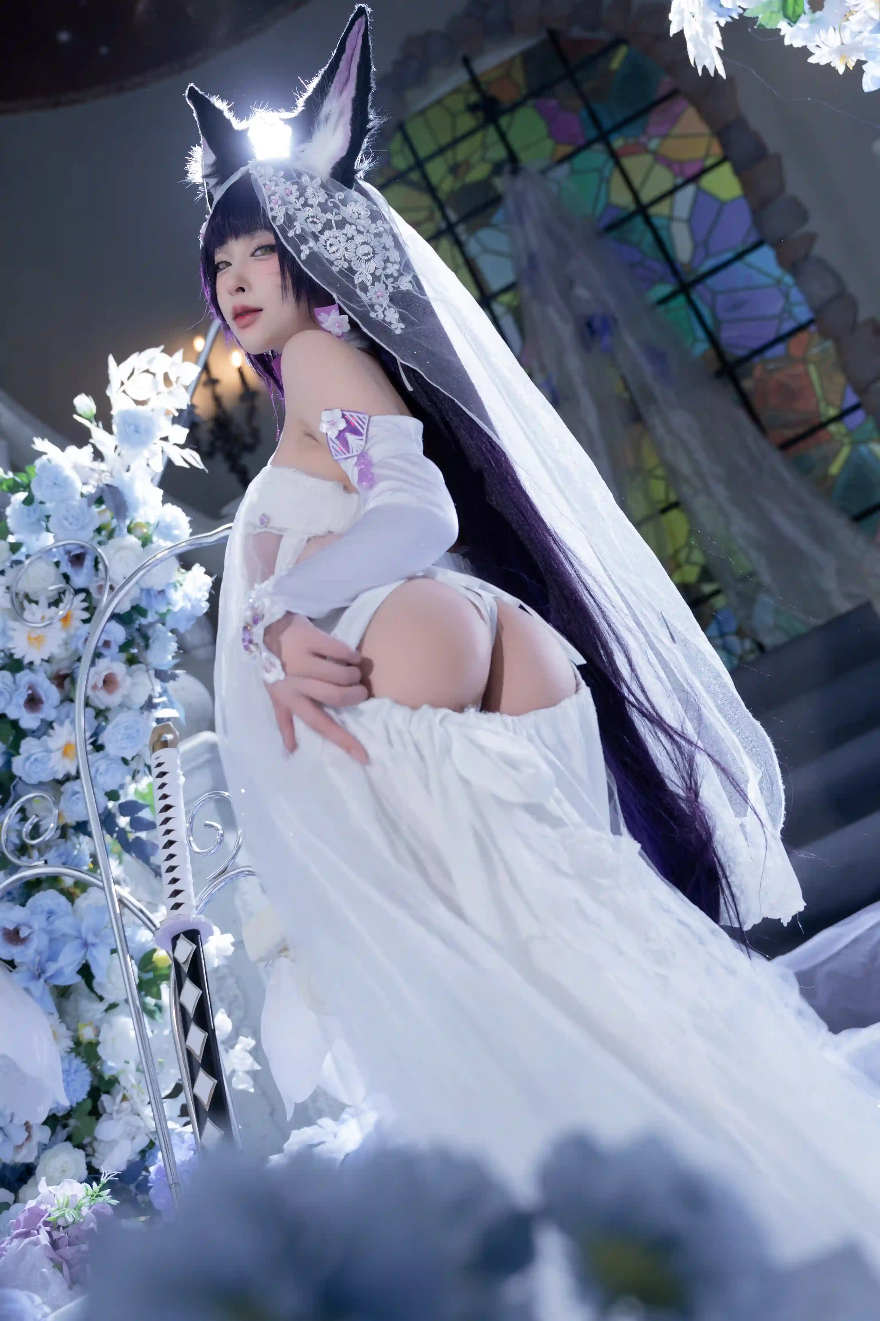 清水由乃 (Qsyn0101) cosplay Musashi Wisteria - Azur Lane (16).webp