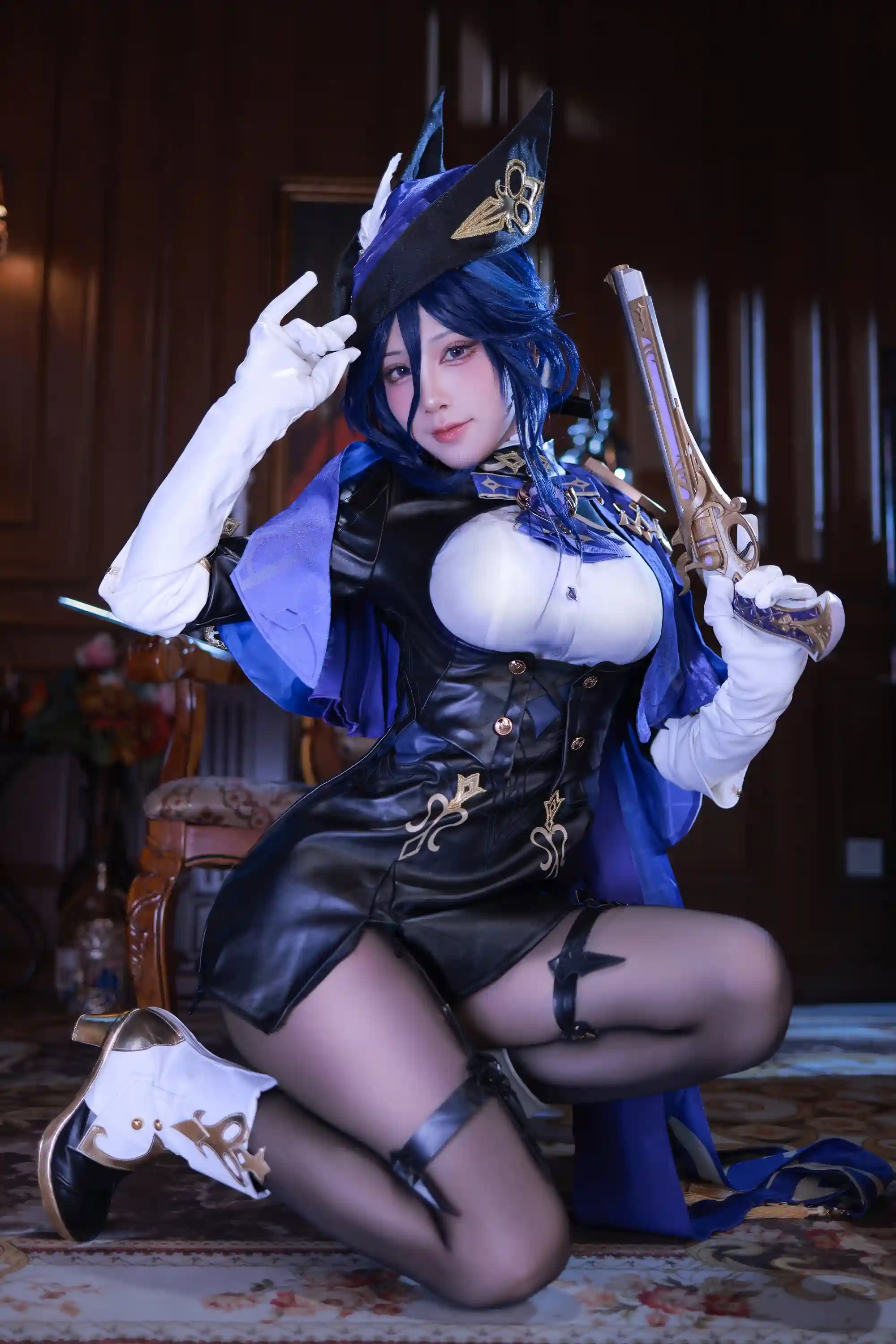 水淼Aqua cosplay Clorinde - Genshin Impact (6).webp
