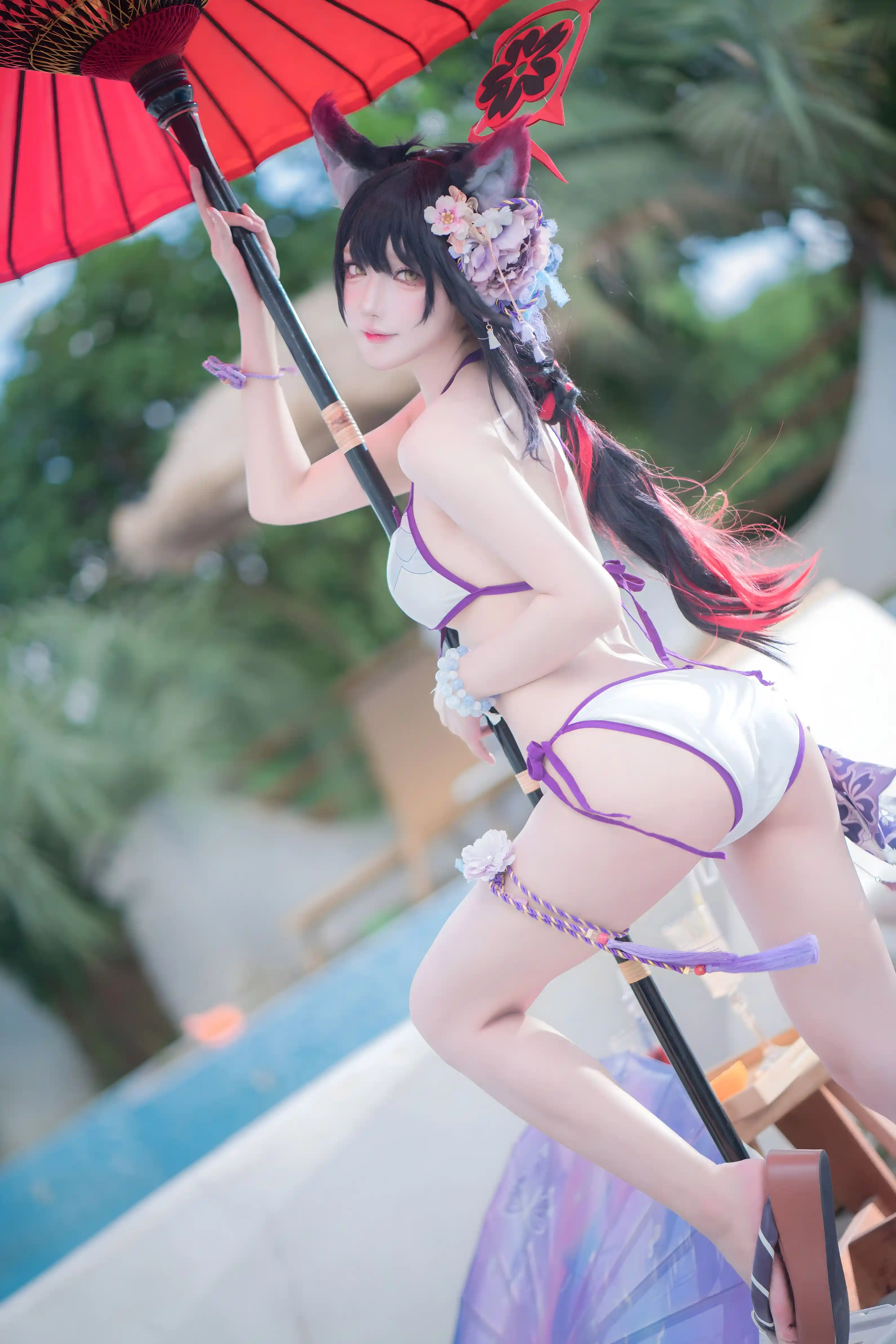 Abaoyeshitunia1 (阿包也是兔娘) cosplay Kosaka Wakamo Swimsuit - Blue Archive (18) - 022330.xyz.webp