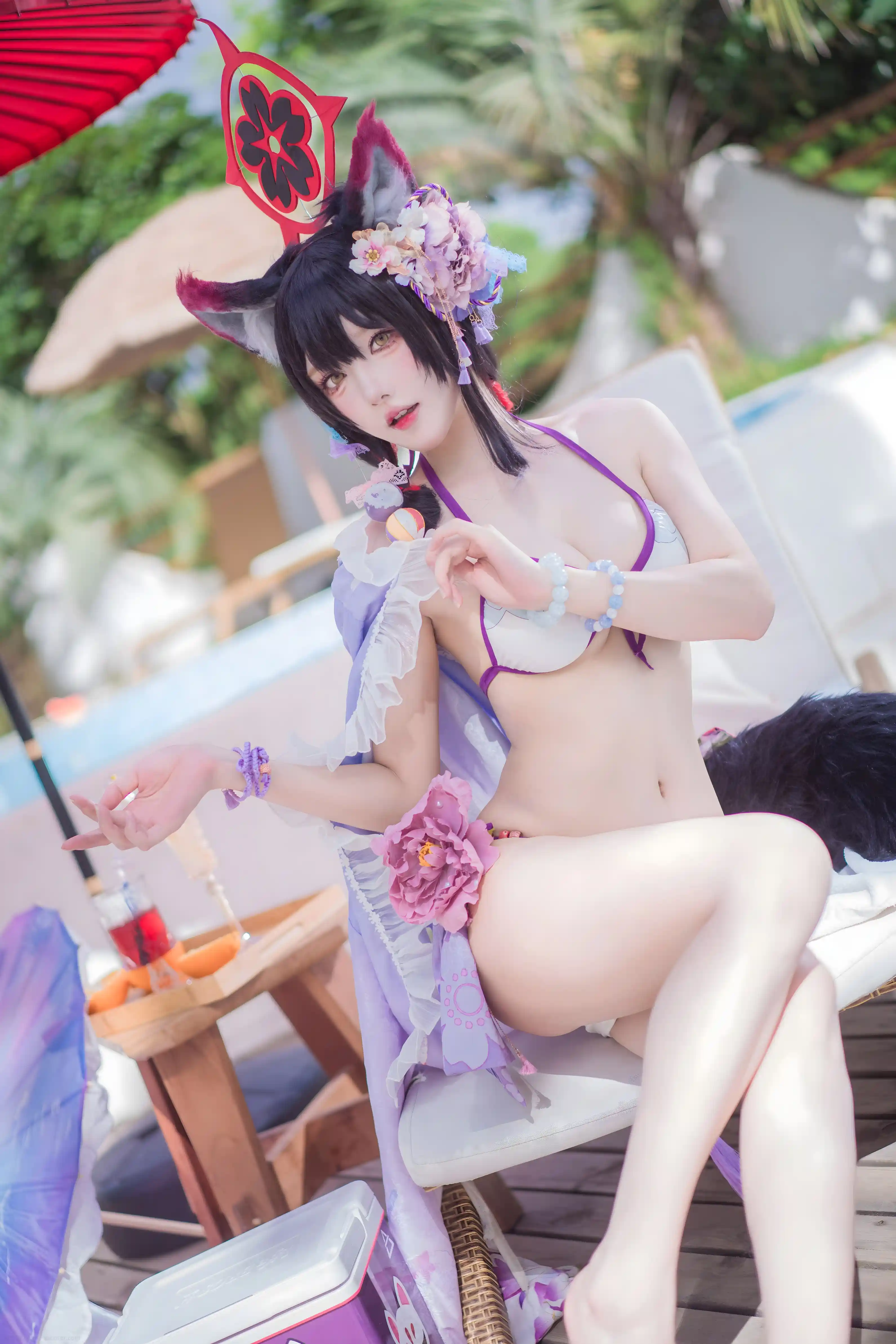 Abaoyeshitunia1 (阿包也是兔娘) cosplay Kosaka Wakamo Swimsuit - Blue Archive (8) - 022330.xyz.webp