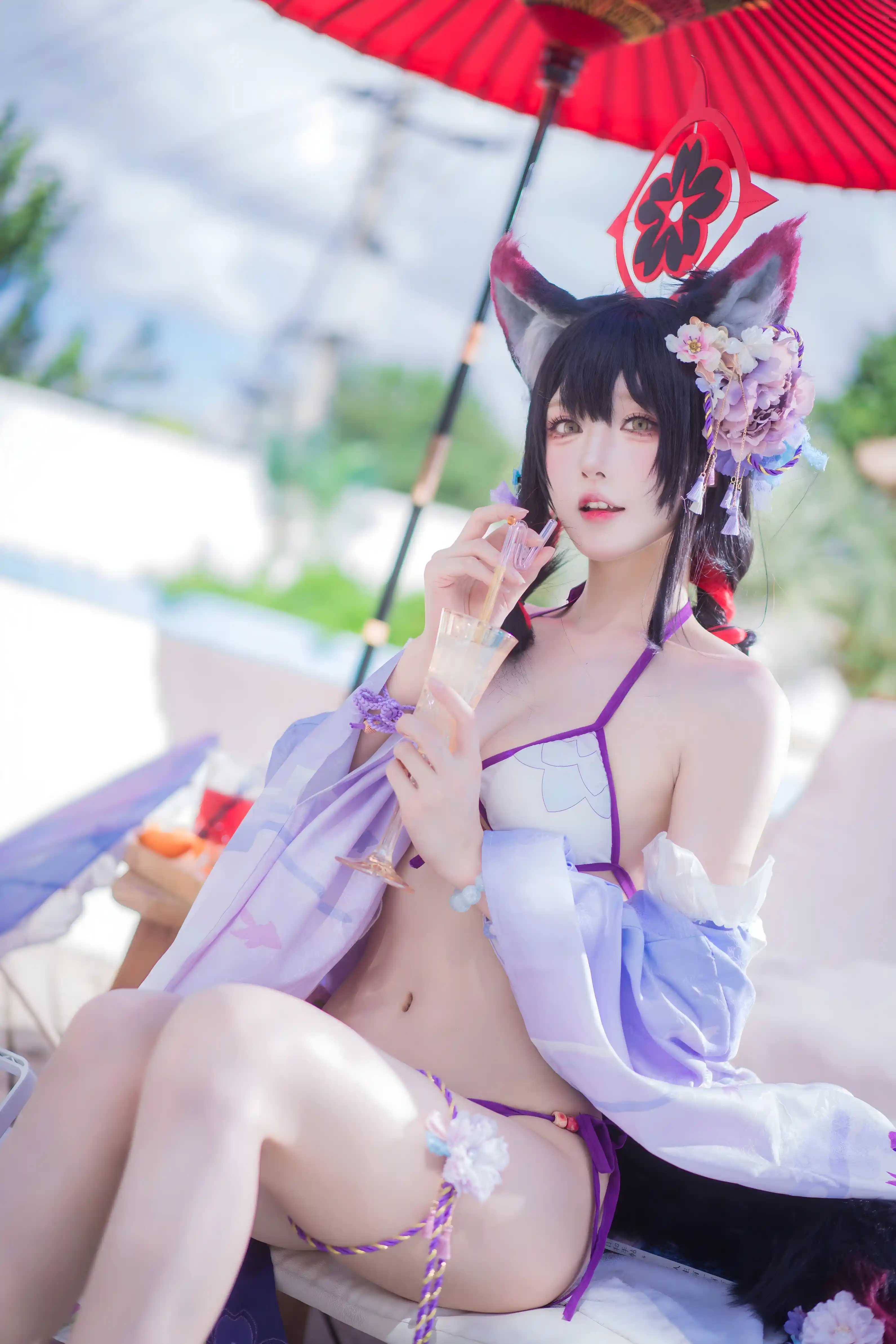 Abaoyeshitunia1 (阿包也是兔娘) cosplay Kosaka Wakamo Swimsuit - Blue Archive (5) - 022330.xyz.webp