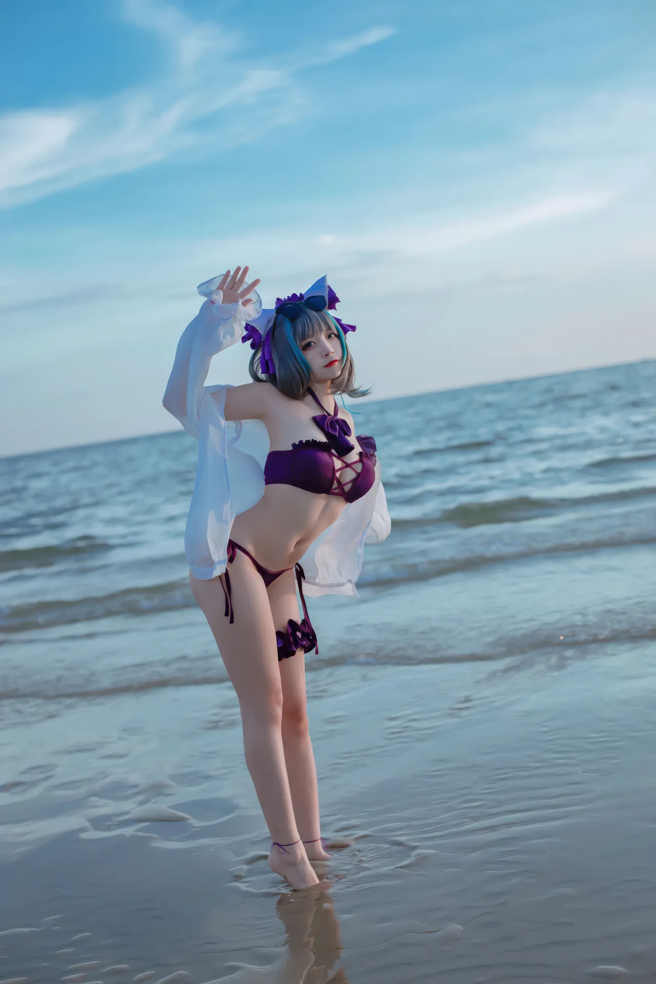 二佐Nisa – 碧蓝航线 柴郡 泳装