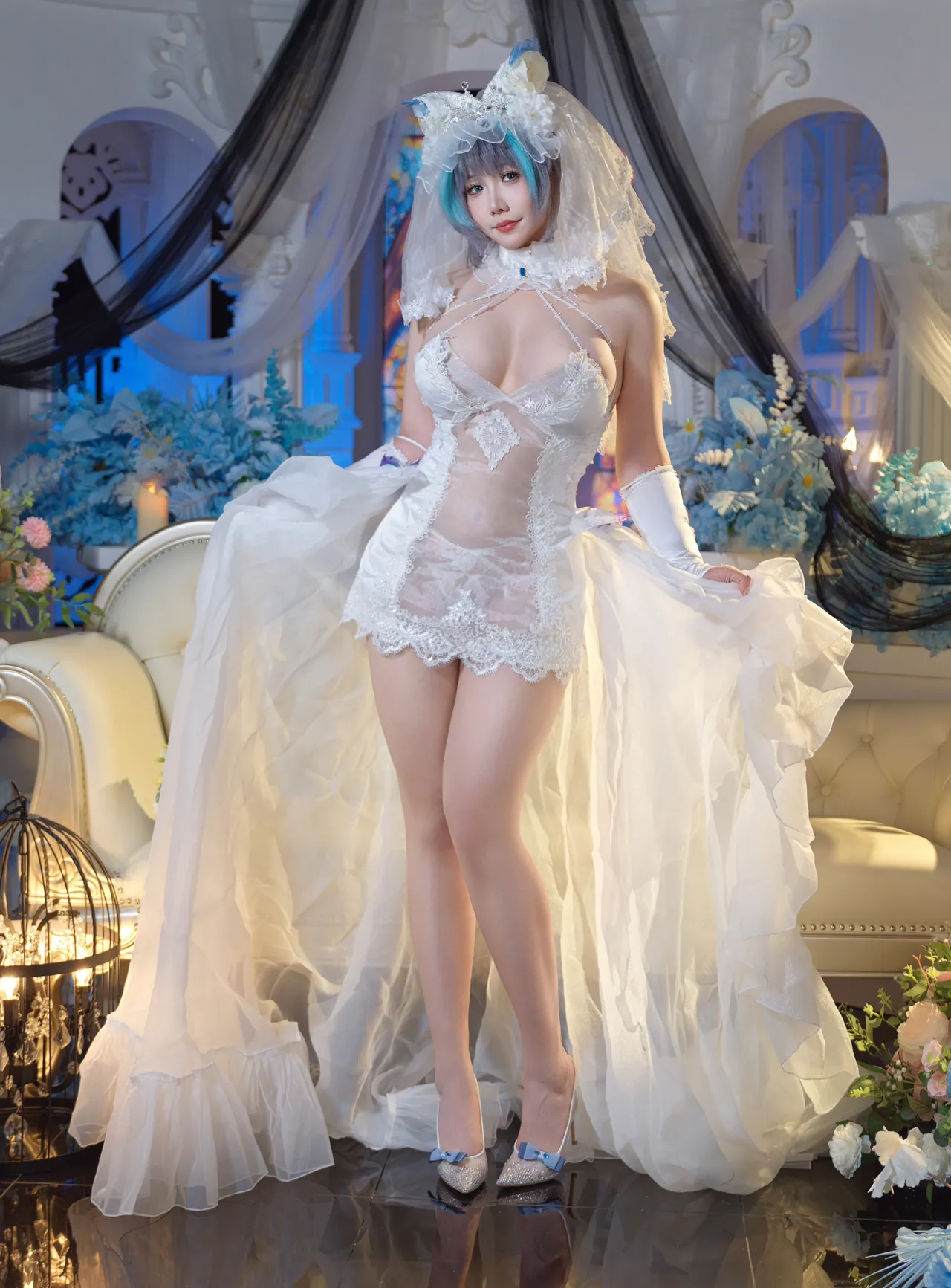 麻花酱 – 碧蓝航线 柴郡 内衣花嫁